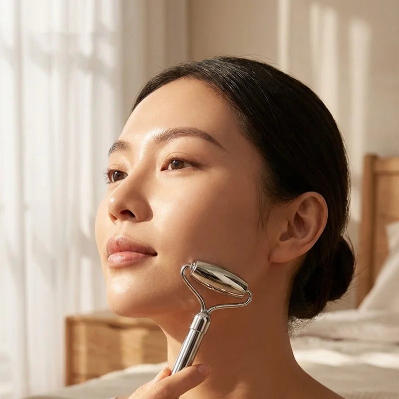 304 Stainless Steel Facial Roller Metal Gua Sha Facial Tools Set Face Body Treatment Lymphatic Drainage, Facial Tension, Durable